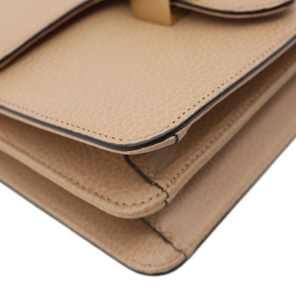 Gucci  Interlocking GG Small Dollar Calfskin Leather Crossbody Bag Beige - Picture 9 of 16
